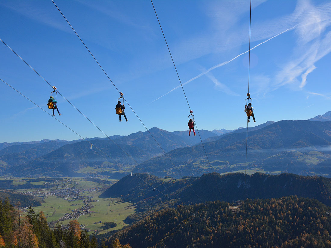 Zipline am Stoderzinken im Gröbminger Land